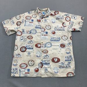Hook & Tackle Reverse Print Fishing Shirt XL Bahamas Virgin Islands